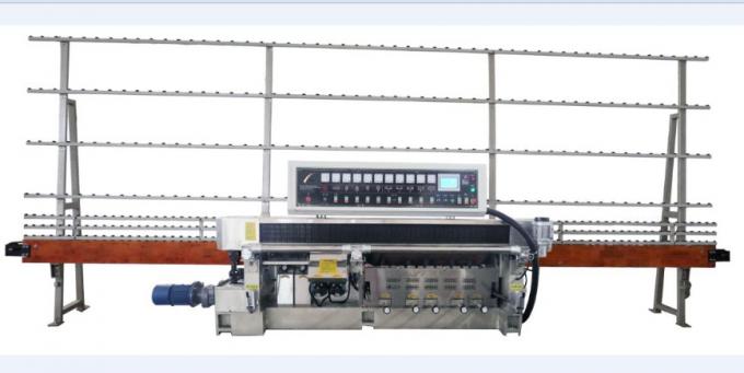 Glass Straight Line Multi-Edging Polishing Machine 9 Spindle 0-45°